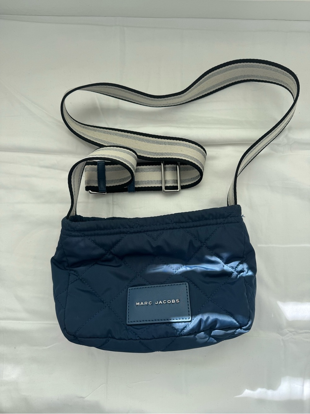Marc Jacobs Quilted Navy Crossbody with Branded Patch - Picture 5 of 8